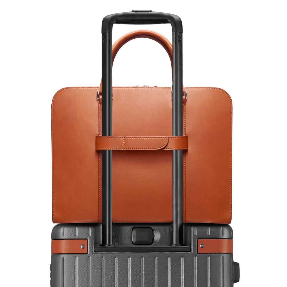 Carl Friedrik Leather Suitcase Attachment Strap in Cognac