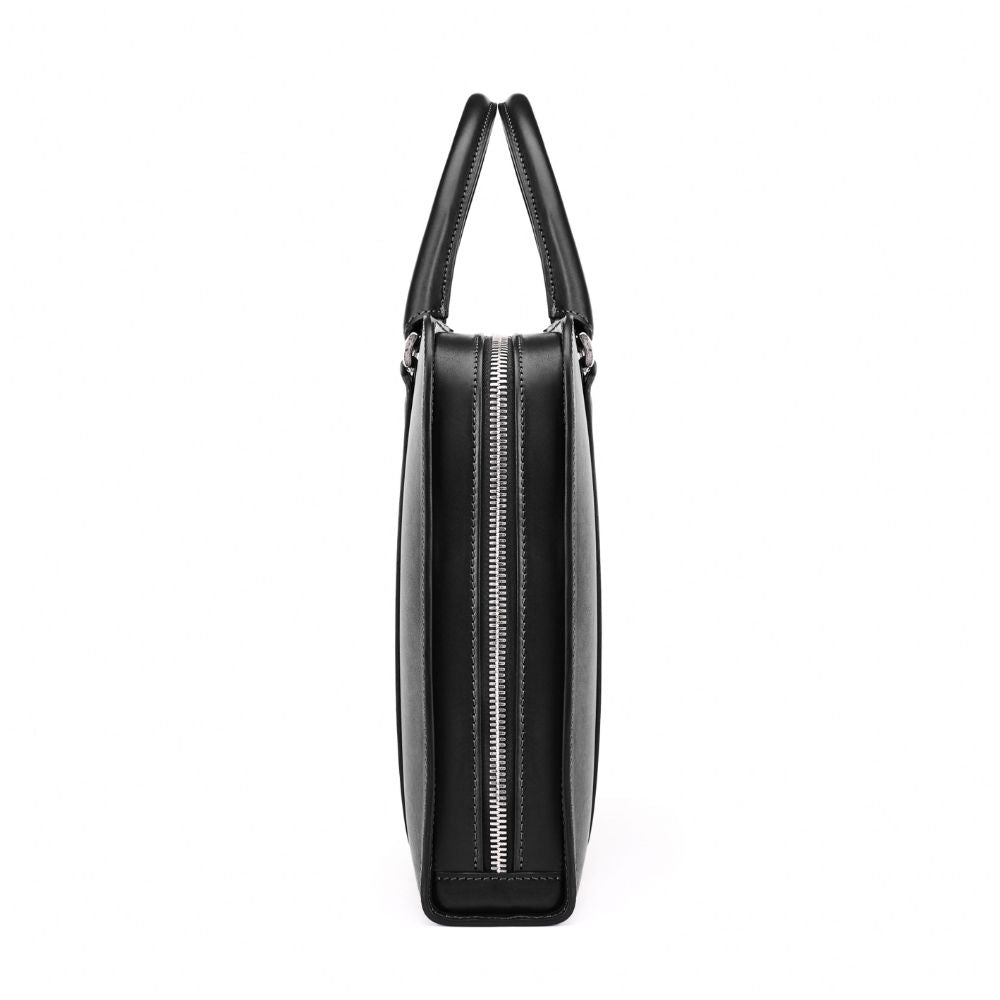Carl Friedrik Palissy Briefcase in Black/Grey