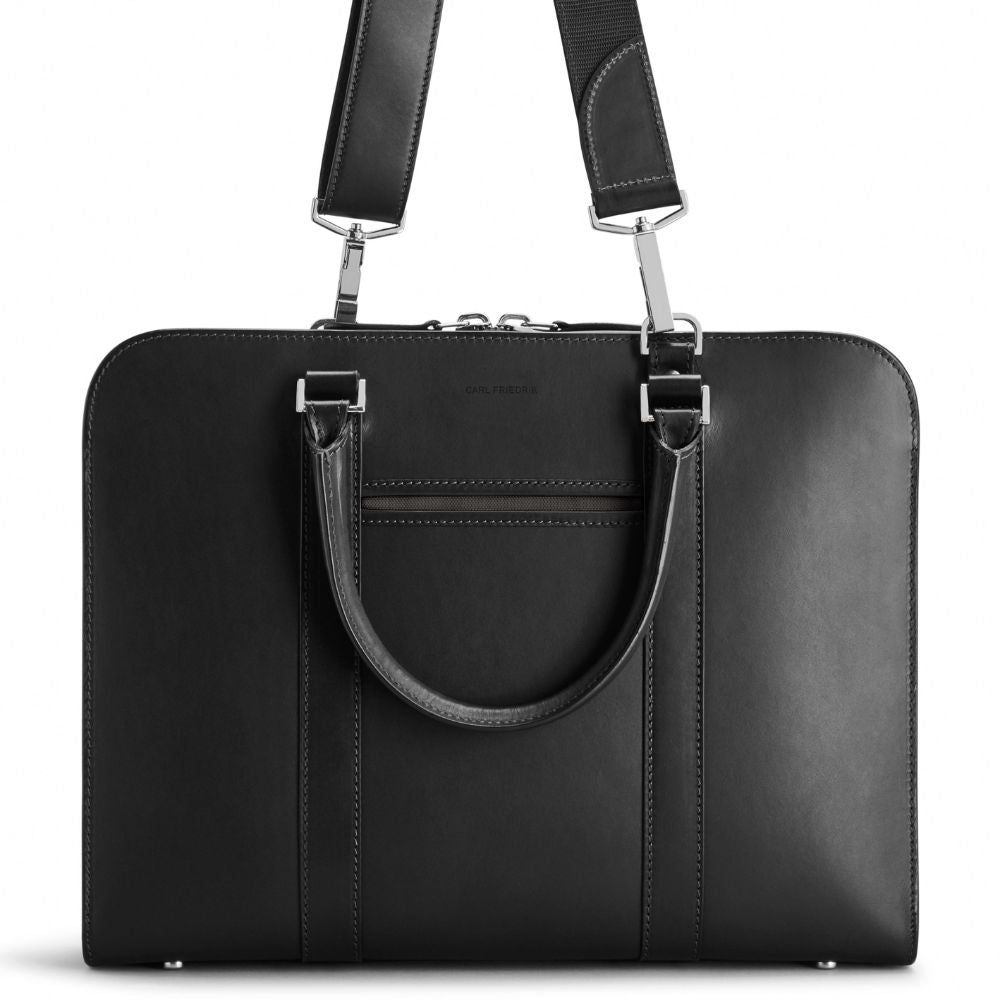 Carl Friedrik Palissy Briefcase in Black/Grey