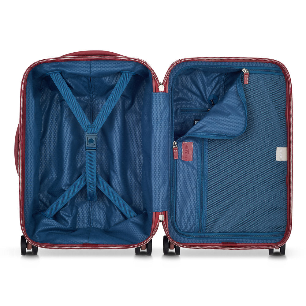 Delsey - 55cm 4 Double Wheels Cabin Trolley - Dark Pink
