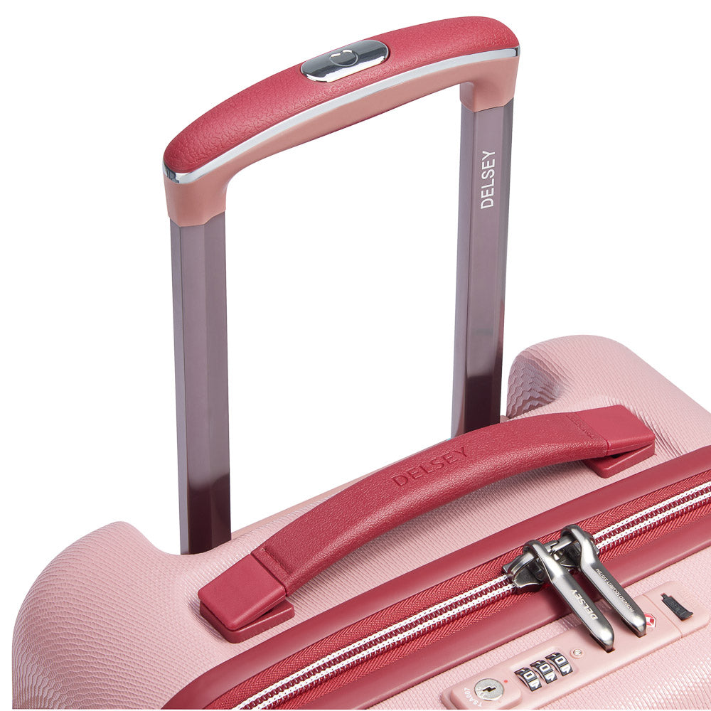 Delsey - 55cm 4 Double Wheels Cabin Trolley - Dark Pink