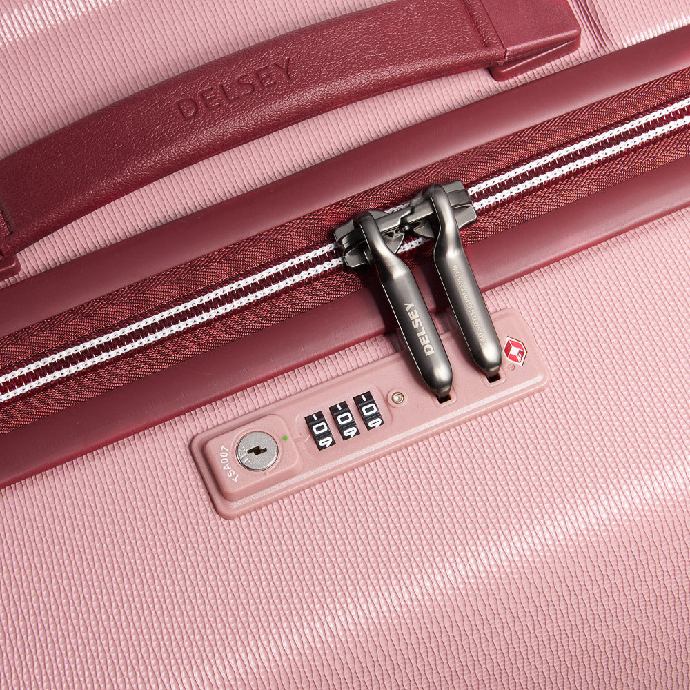 Delsey - 76cm 4 Double Wheels Trolley Case - Dark Pink