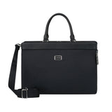 Samsonite 15.6" black briefcase with multiple compartments and a sleek design, ideal for business travel.