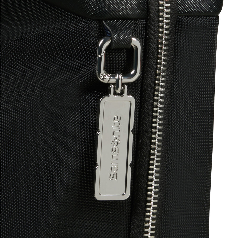 Samsonite 15.6" black briefcase featuring a sleek design and padded laptop compartment.
