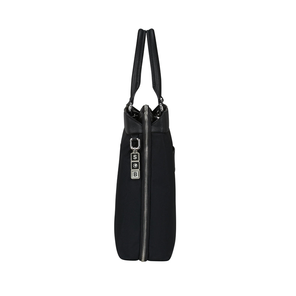 Samsonite Luggage 15.6" black briefcase with padded laptop compartment and shoulder strap.