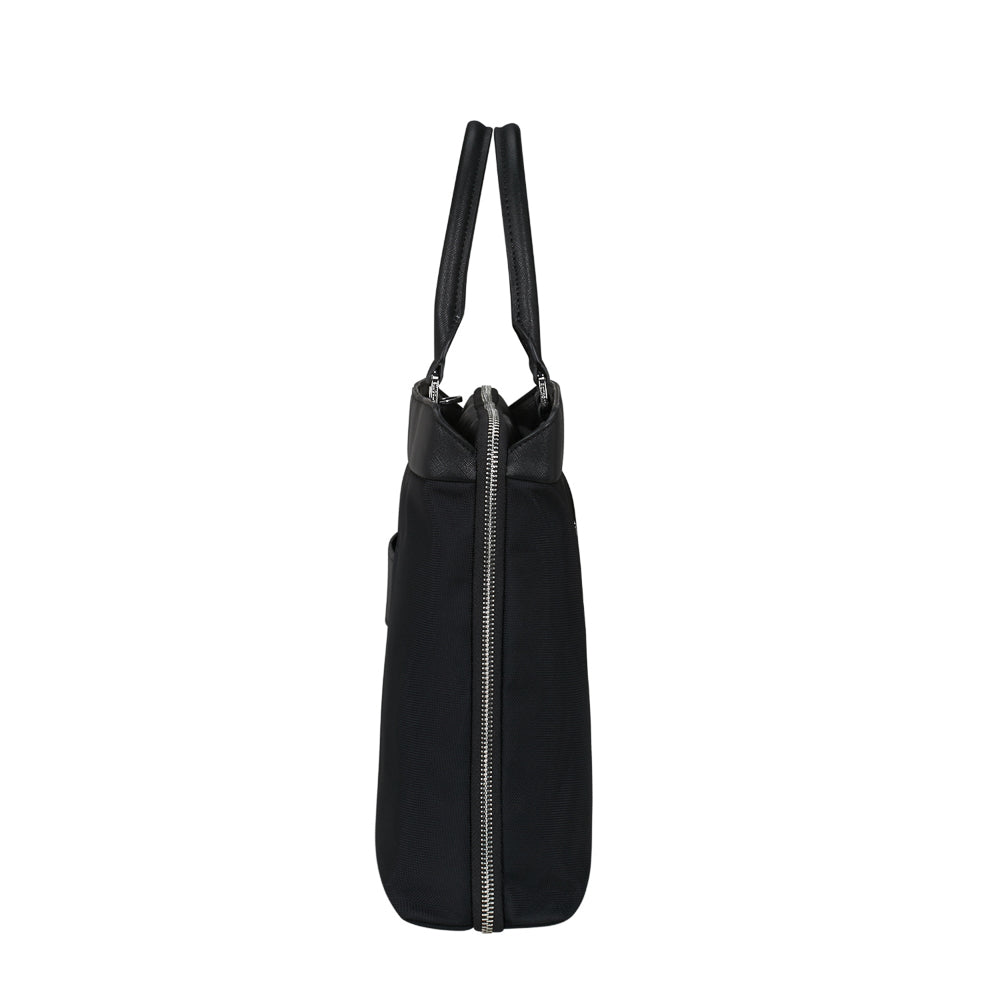Samsonite Luggage 15.6" black briefcase with sleek design and multiple compartments for organization.