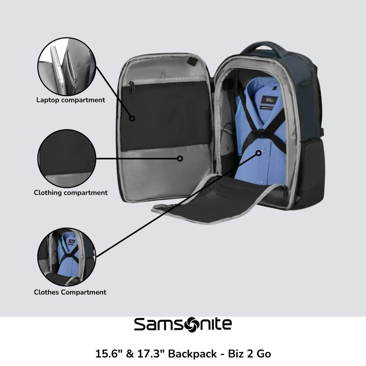 Samsonite 15.6" Day Trip Backpack in Deep Blue