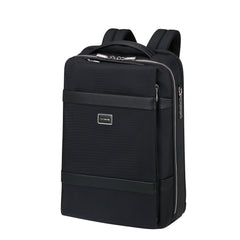 Samsonite 15.6" laptop backpack in black with padded compartments and adjustable straps. Perfect for travel and daily use.