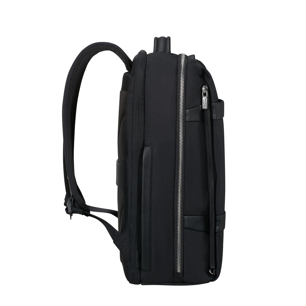 Samsonite Luggage 15.6" laptop backpack in black, featuring padded compartments and adjustable straps.