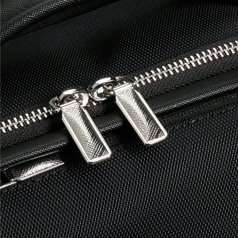 Samsonite 15.6" laptop backpack in black with padded compartments and adjustable straps for comfortable carrying.