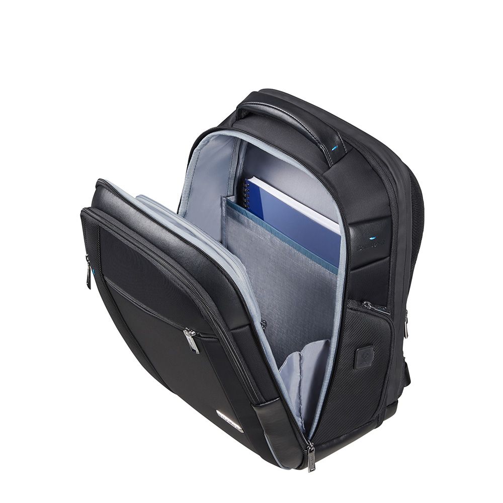 Samsonite Spectrolite 3.0 17.3" laptop backpack in black, featuring padded compartments and adjustable straps.