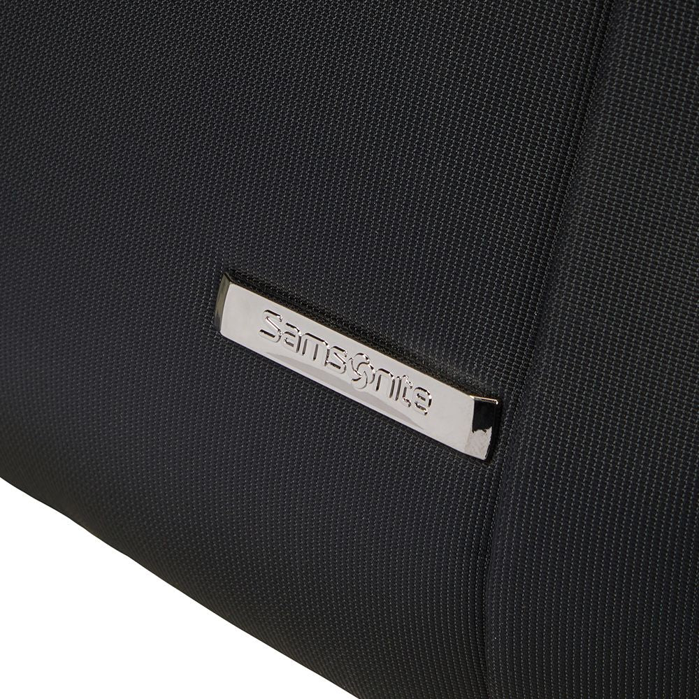 Samsonite Spectrolite 3.0 wheeled briefcase in black, designed for 17.3" laptops with durable wheels for easy transport.