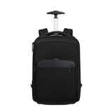 17.3" black wheeled backpack by Samsonite Luggage with adjustable straps and multiple compartments for organization.