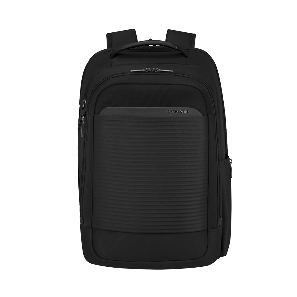 Samsonite Paralux 2 In 1 Travel Backpack in black, featuring dual compartments and adjustable straps for versatility.