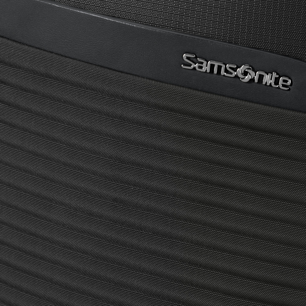 Samsonite Luggage 2 In 1 Travel Backpack in black, featuring adjustable straps and multiple compartments for convenience.