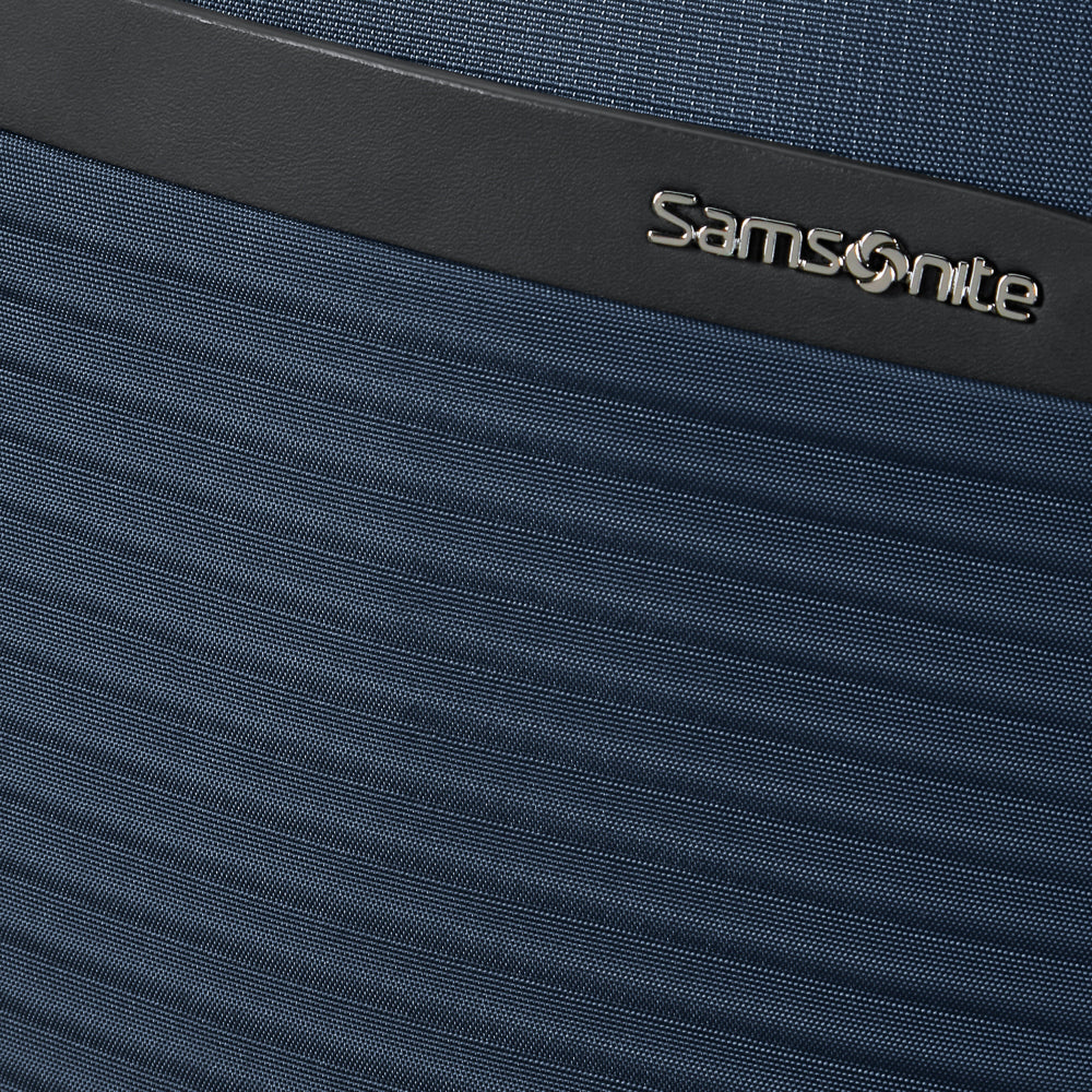 Navy Samsonite Luggage 2 in 1 Travel Backpack showcasing adjustable straps and multiple compartments for versatile use.