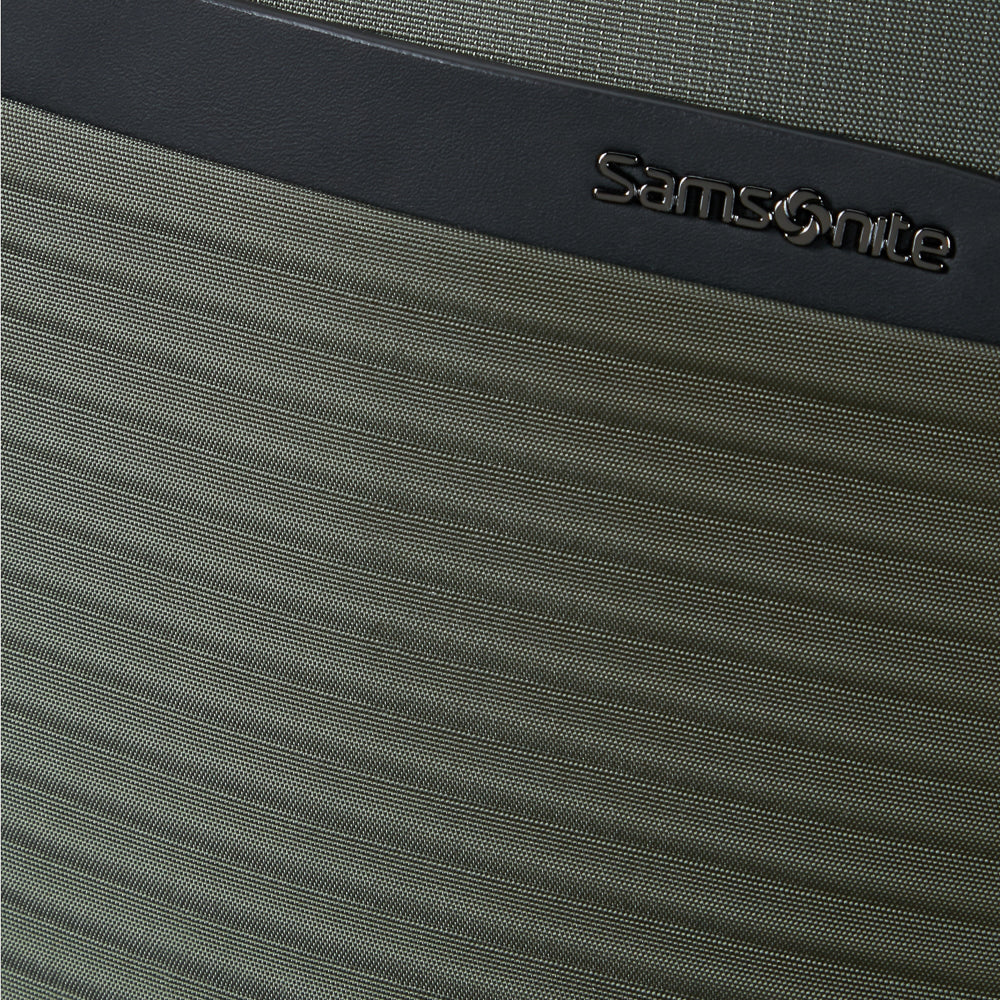 Olive green Samsonite Luggage 2 in 1 travel backpack with detachable straps and multiple compartments.