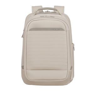 Samsonite Luggage 2 in 1 Travel Backpack in white, featuring adjustable straps and multiple storage compartments.