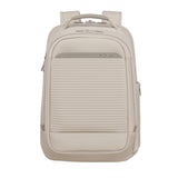 Samsonite Luggage 2 in 1 Travel Backpack in white, featuring adjustable straps and multiple storage compartments.