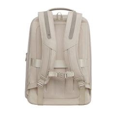 Samsonite Luggage 2 In 1 Travel Backpack in white, featuring adjustable straps and multiple compartments for convenience.