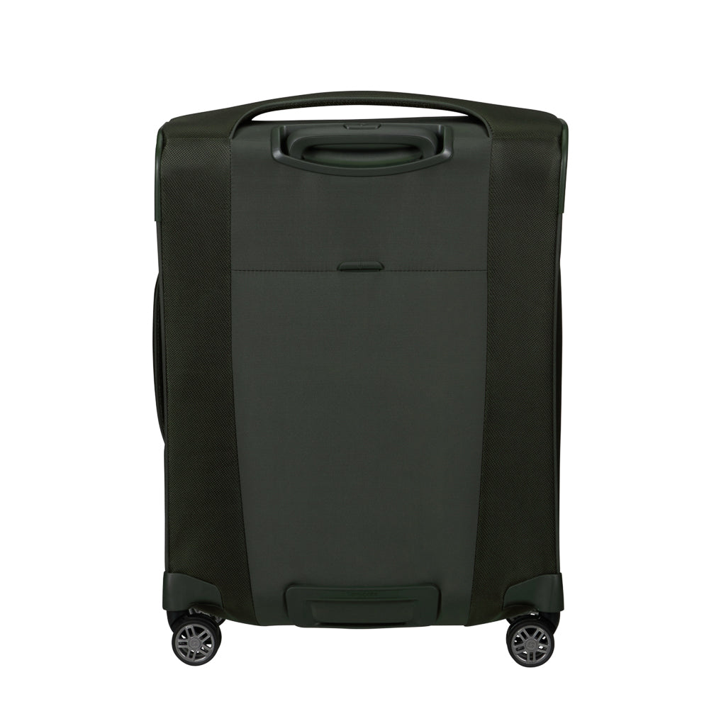 55cm green expandable carry-on suitcase from Samsonite, showcasing a sleek design and durable exterior.