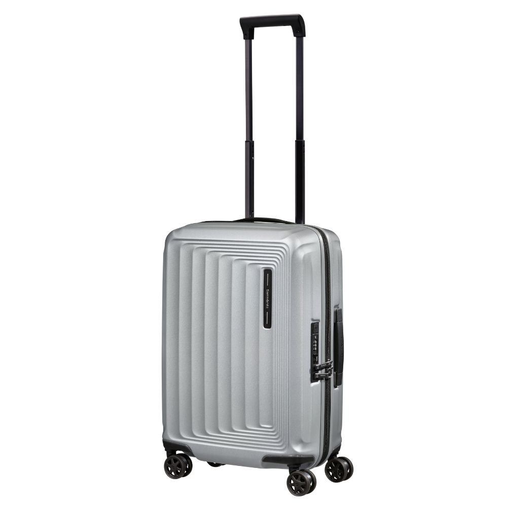 Samsonite Nuon 55cm Spinner in Matt Silver