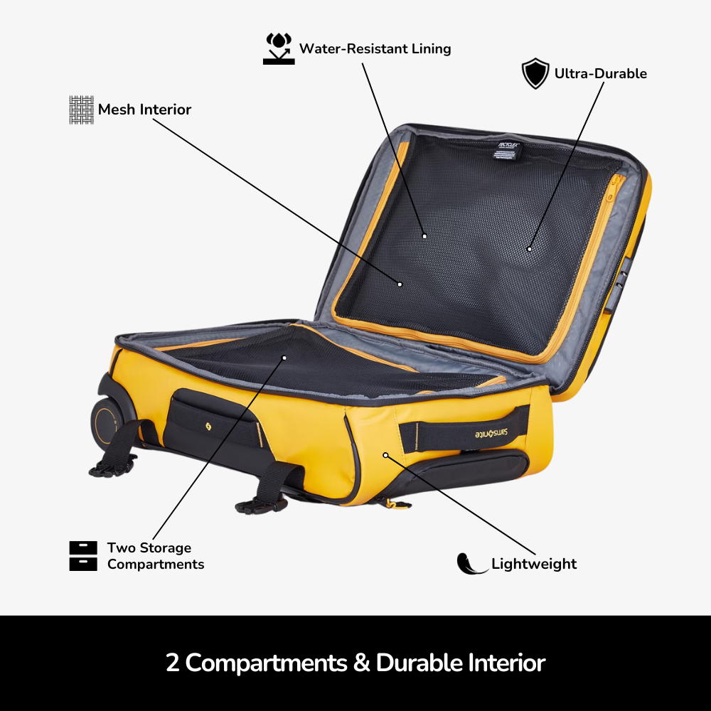 Samsonite Ecodiver 55cm Wheeled Backpack in Yellow