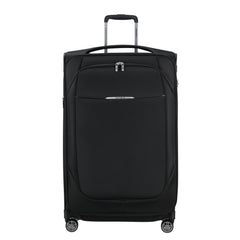 Black 78cm expandable spinner suitcase by Samsonite, featuring a durable design and smooth-rolling wheels for easy travel.
