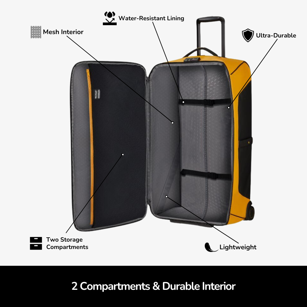Samsonite Ecodiver 79cm Wheeled Duffle in Yellow