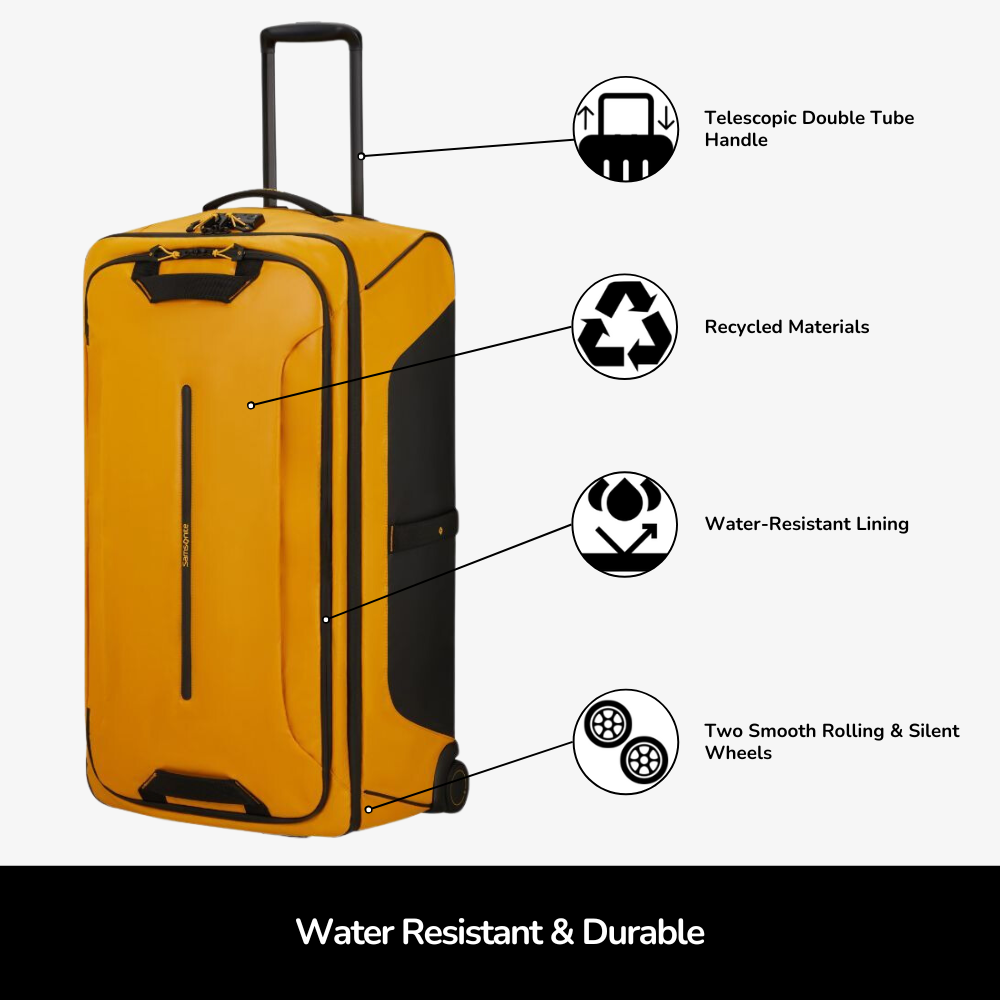 Samsonite Ecodiver 79cm Wheeled Duffle in Yellow