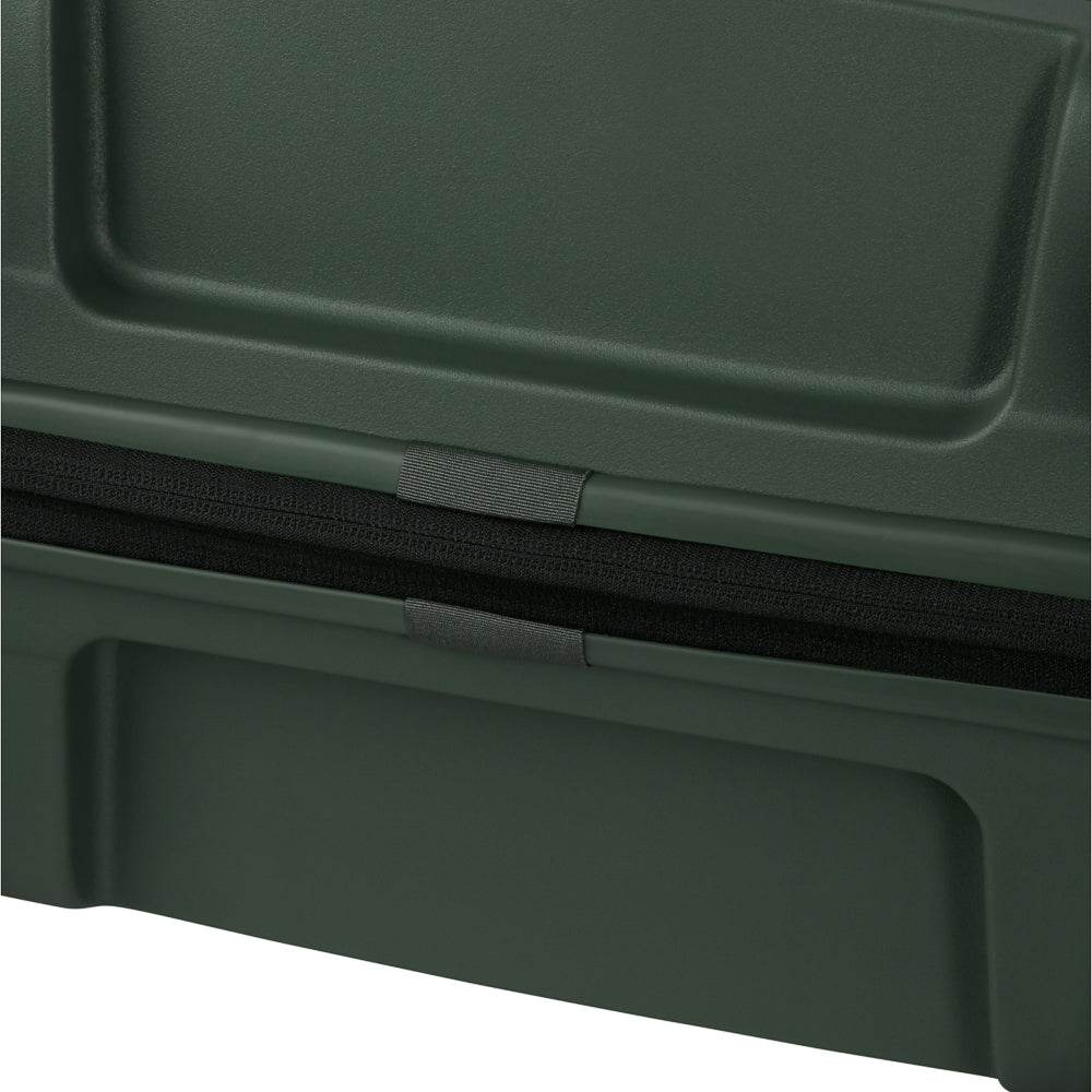 81cm Restackd Spinner Suitcase in sage green, featuring smooth wheels and a durable exterior for easy travel.