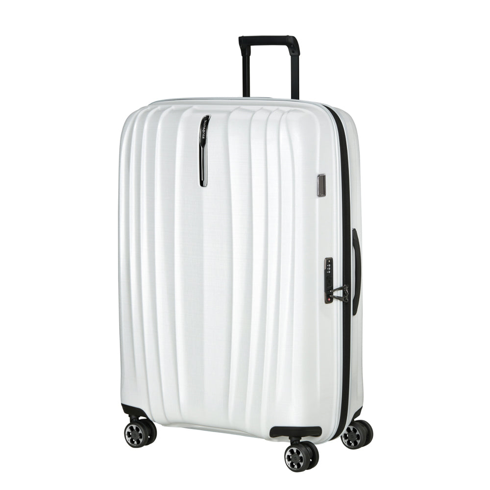82cm Expandable Spinner Suitcase - Nexis White