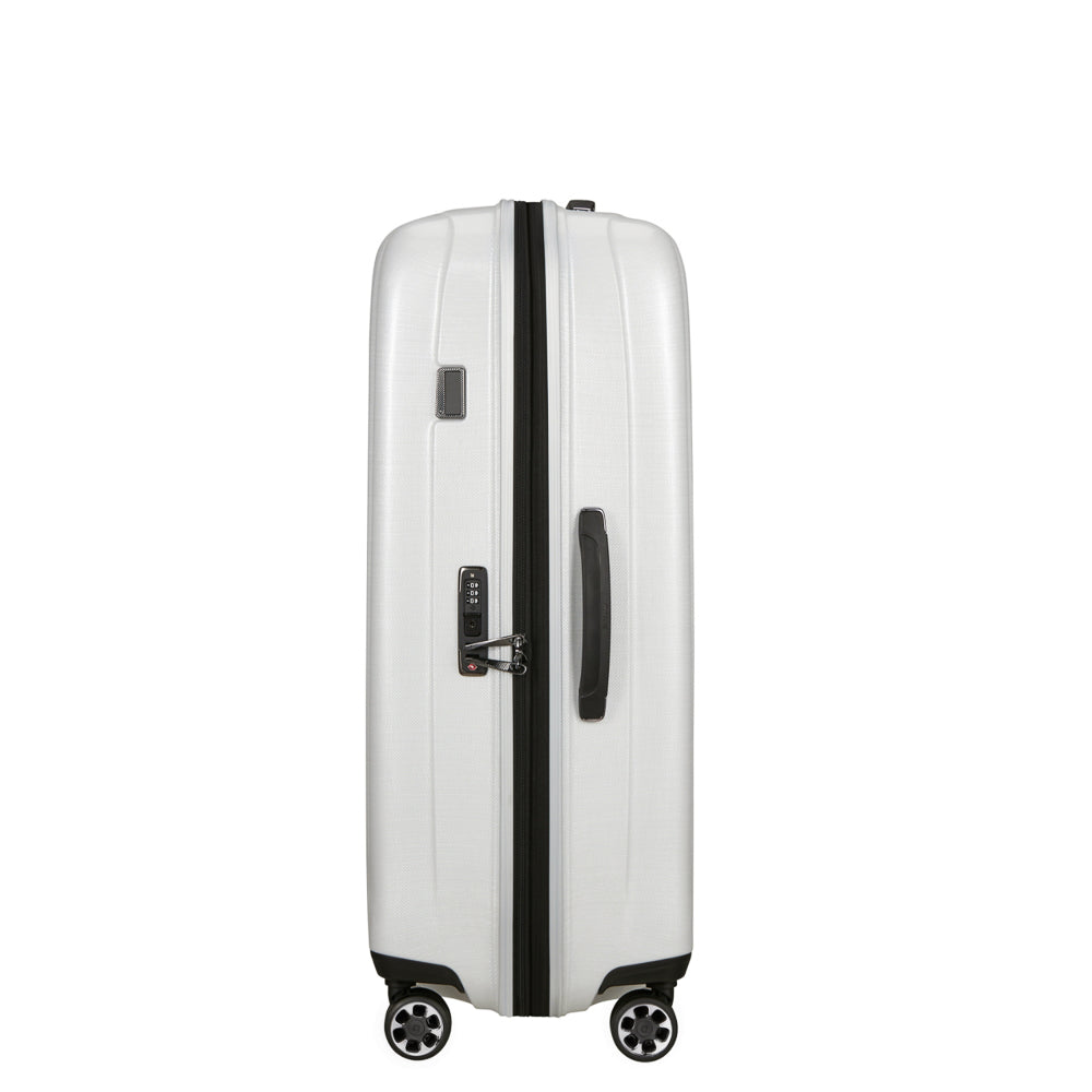 82cm Expandable Spinner Suitcase - Nexis White
