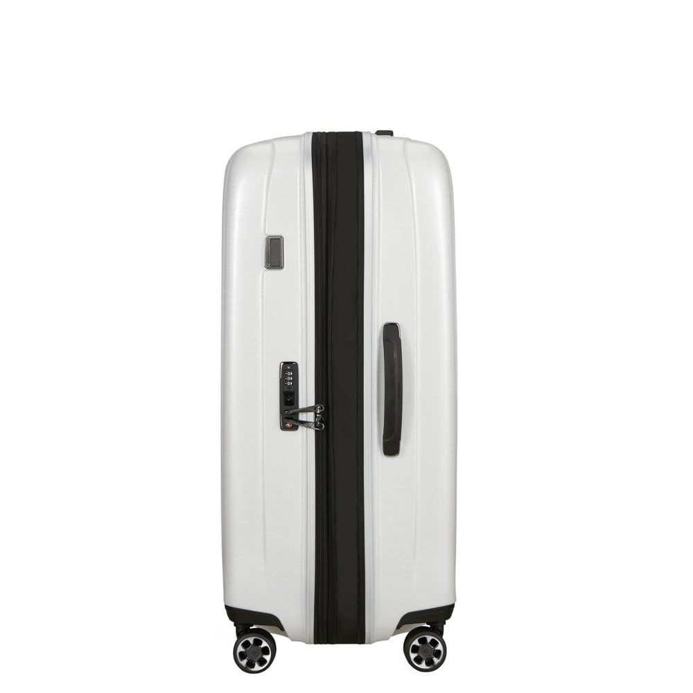 82cm Expandable Spinner Suitcase - Nexis White