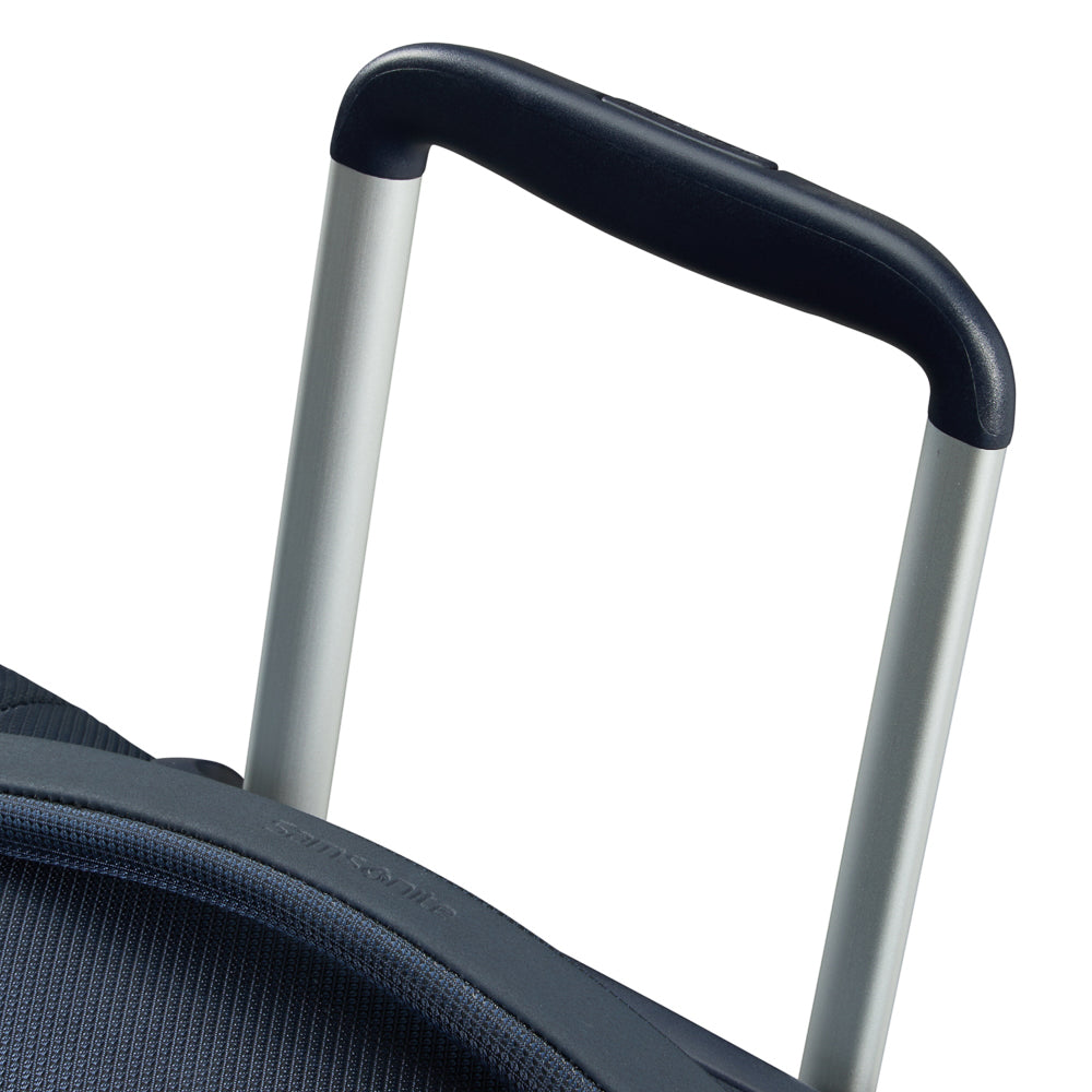 82cm Respark spinner suitcase in midnight blue, featuring durable design and smooth-rolling wheels for easy travel.