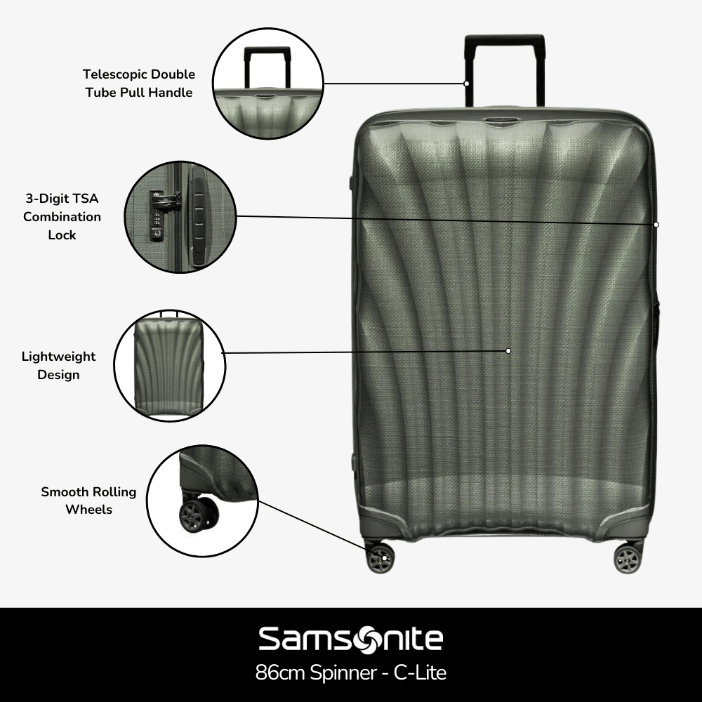 Samsonite Luggage 86cm Spinner Suitcase - C-Lite At £499.00 | Case