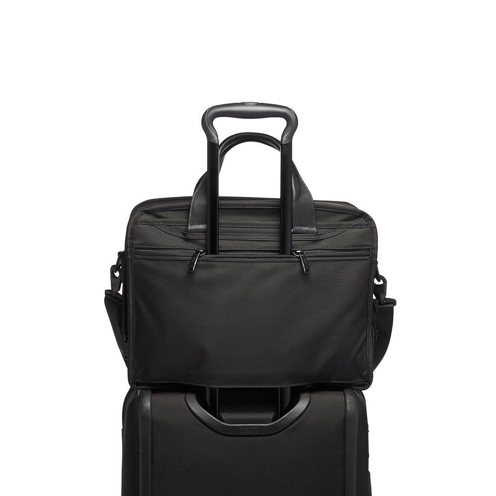 Tumi Expandable Organiser Laptop Briefcase - Alpha 3 Black At