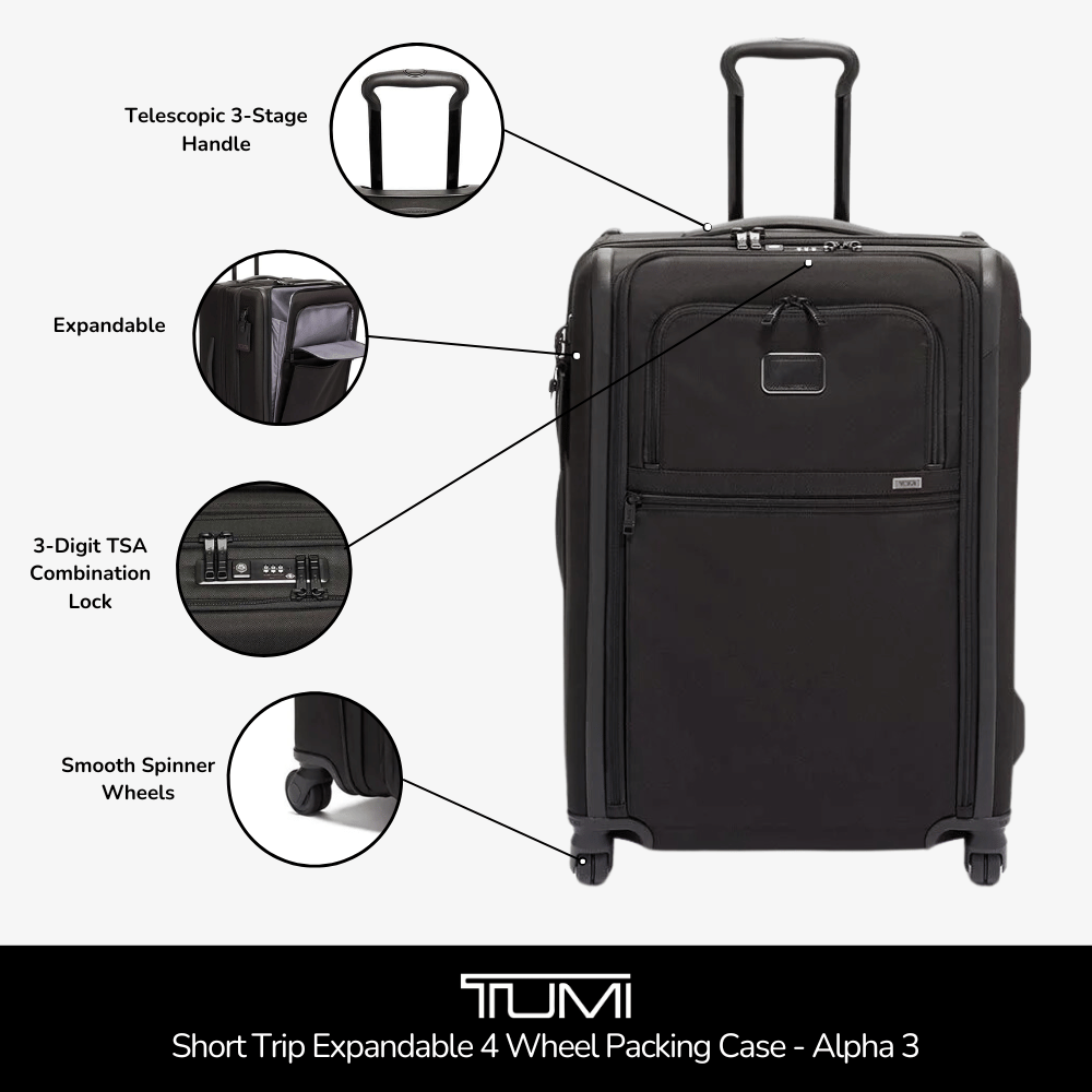 Tumi Short Trip Expandable 4 Wheel Packing Case - Alpha 3 - 117165