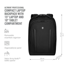 Victorinox Compact Laptop Backpack - Altmont Professional At £120.00