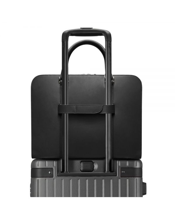 Leather Suitcase Smart Holder Attachment Strap Black