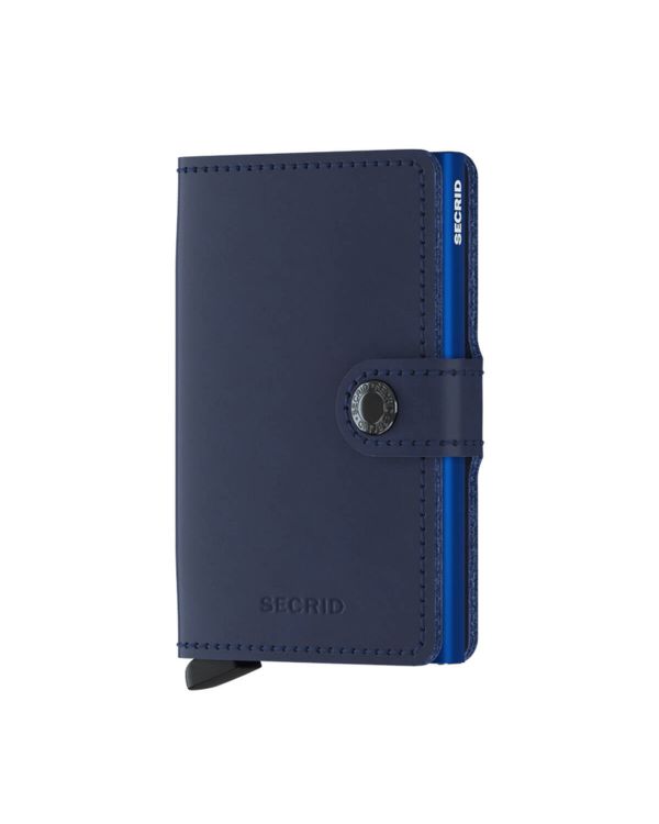 4-6 Cards &amp; Notes - Mini Wallet Stitch Navy Blue