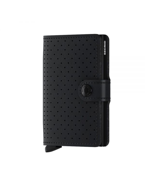 Mini Wallet - Perforated Black