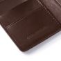 Carl Friedrik Leather Card Wallet in Chocolate