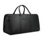 Carl Friedrik Leather Palissy Weekend Bag in Black/Grey