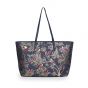 Large Tote With Top Zip - Playing Birds