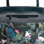 Large Tote With Top Zip - Lemurs